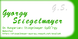 gyorgy stiegelmayer business card